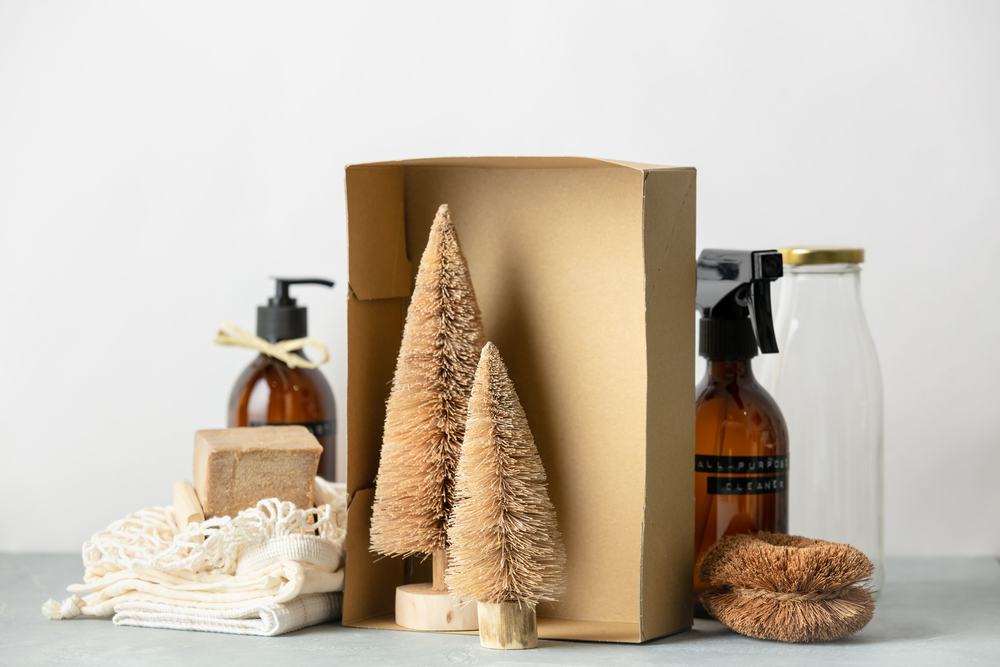 盒装椰子纤维圣诞树 零浪费美容、身体护理与家居清洁新选择
